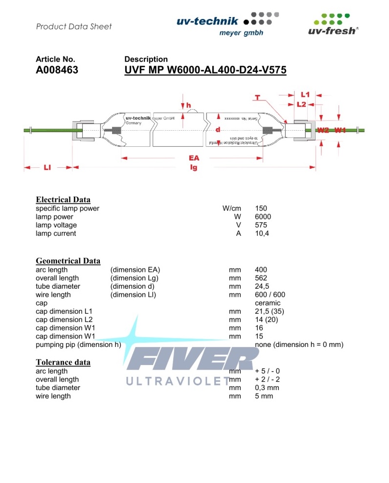 UV Technik 6000w UV Lamp A008463 Specification.jpg